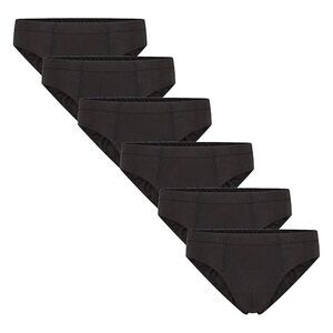 Keanu Mens Cotton Briefs (Pack of 6) / Black